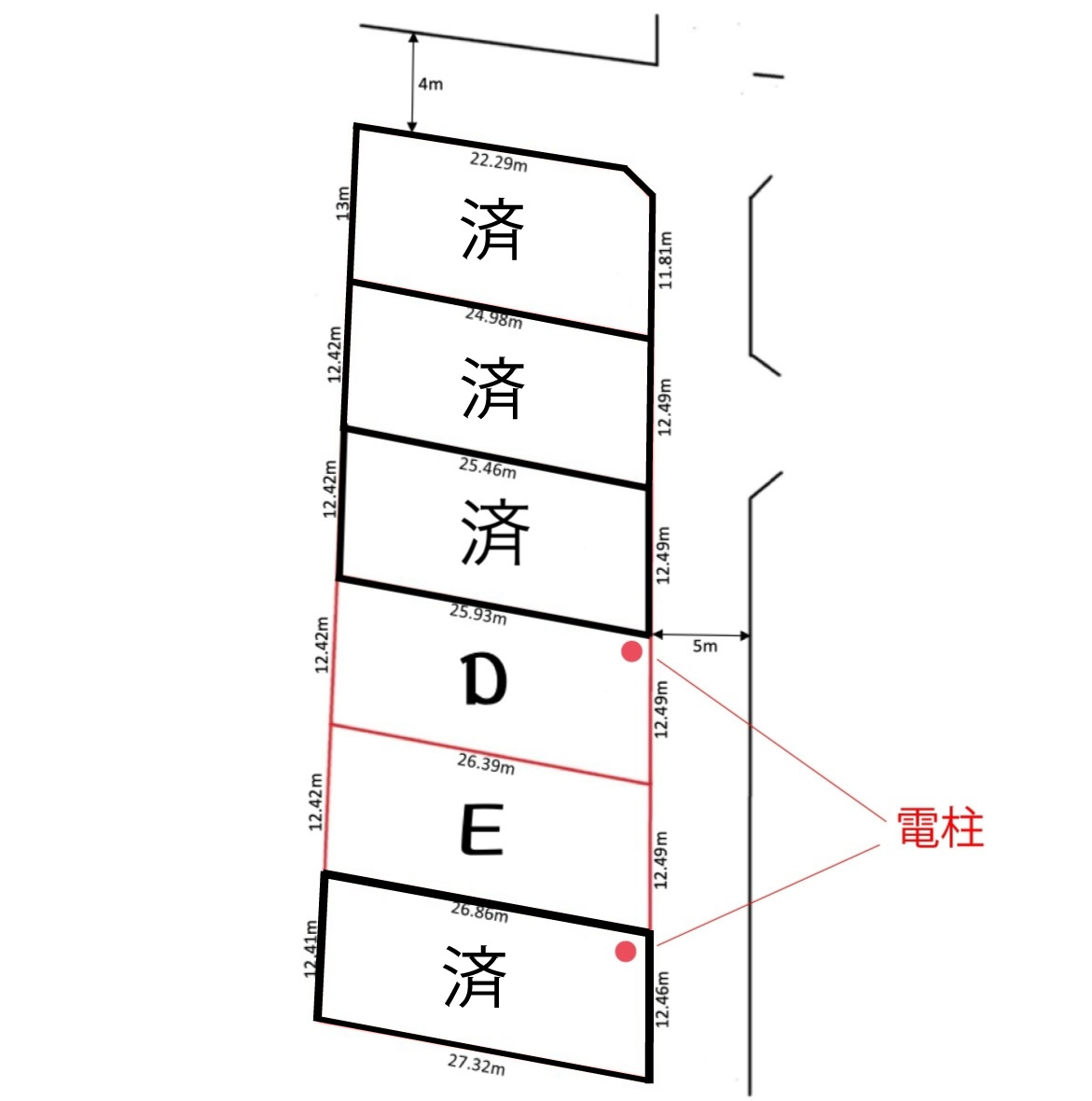 [売地]高崎市箕郷町矢原 6区画