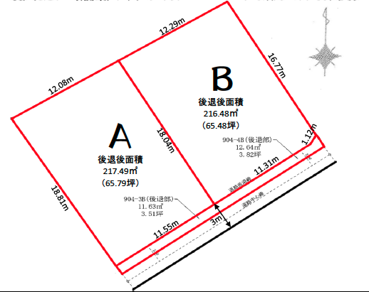 [売地]高崎市足門町　2区画